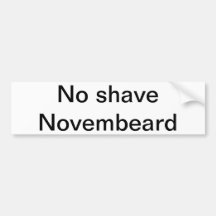 No shave Novembeard Bumper Stickers