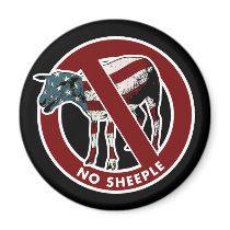 No Sheeple Magnet by Libertymaniacs No Sheeple Magnet
