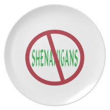 No Shenanigans Symbol Party Plates