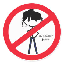 no skinny jeans sticker
