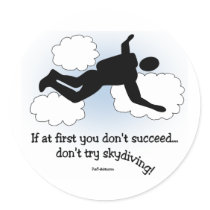 No Skydiving stickers by tshirtfun No Skydiving stickers
