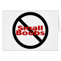 No Small Boobs Greeting Card
