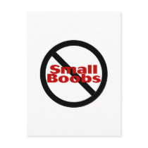 No Small Boobs Postcards