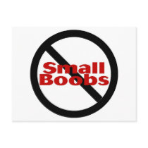 No Small Boobs postcards