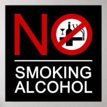NO Smoking Alcohol ⚠ Thai Sign ⚠ Print