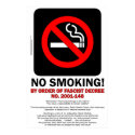 NO SMOKING! - By Order of Fascist Decree! - POSTER posters