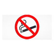 No smoking personalized photo card