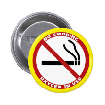 No Smoking Products Pinback Buttons
