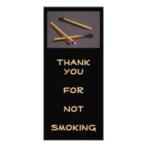NO SMOKING: RACK CARD: MATCHES rack cards