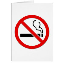 No Smoking Sign Card