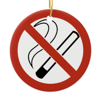 No Smoking Sign ornament