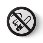 no smoking symbol pin