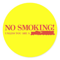 No Smoking ! Unless you are a Steam Engine stickers