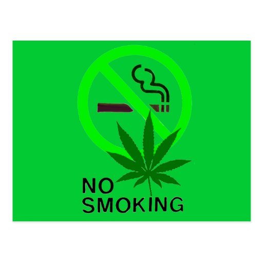 No Smoking Weed area_ Postcard | Zazzle