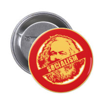 No Socialism Pinback Button