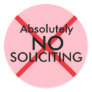 No Soliciting Door Sticker