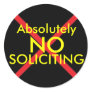 No Soliciting Door Sticker