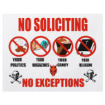 No Soliciting flyers