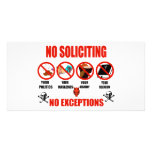 No Soliciting Photo Card Template