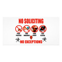 No Soliciting Photo Card Template