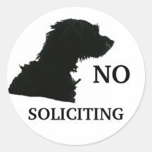 NO SOLICITING ROUND STICKERS