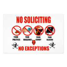 No Soliciting Stationery Design