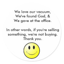 No soliciting stickers