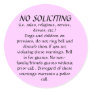 NO SOLICITING sticker