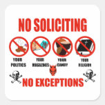 No Soliciting Sticker