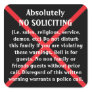 NO Solicitors door stickers