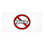 No Spitting Custom Photo Card