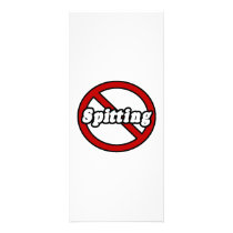No Spitting Rack Card