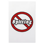 No Spitting Stationery Design