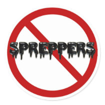 No Spreppers Round Stickers