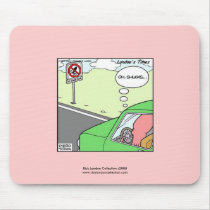 No Squid Zone Hilarious Cartoon Mouse Pad