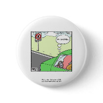 No Squid Zone Hilarious Cartoon Novelty Button