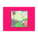No Squid Zone Hilarious Cartoon Postcard