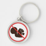 No Squirrels Key Chain