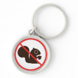 No Squirrels Key Chain