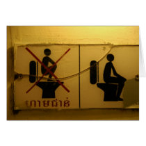 No Standing on the Toilet cards by umarket No Standing on the Toilet cards