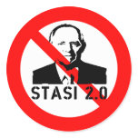 No STASI 2.0 Round Sticker