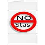 No Stasi Greeting Card
