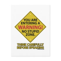 No Stupid Zone postcards