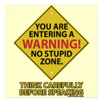 No Stupid Zone posters
