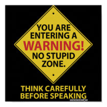 No Stupid Zone posters