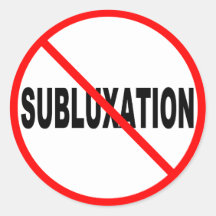 No Subluxation Stickers