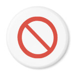 No Symbol Refrigerator Magnets