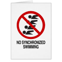 No Synchronized Swimming Greeting Card
