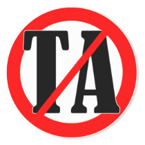 No TA Round Stickers