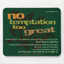 No Temptation Christian sexual purity mousepad